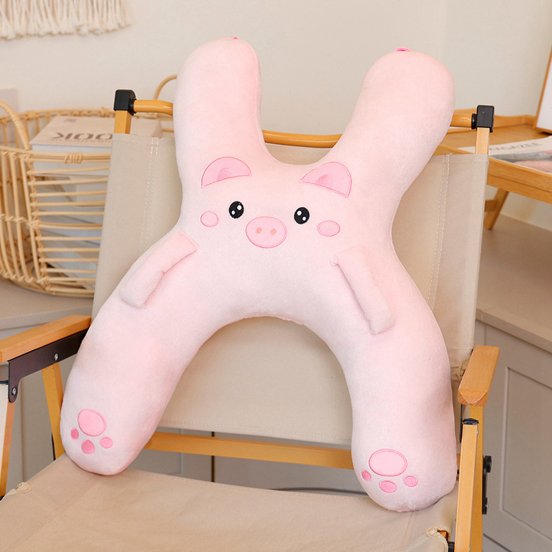 Pig-shaped Husky Pillow Childrens Car Neck Support photo 5