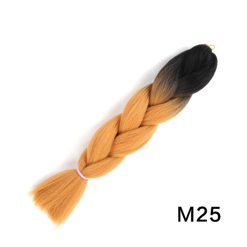 African Dyed Wig Braids Two-tone Ombre Synthetic Dreadlocks photo 2