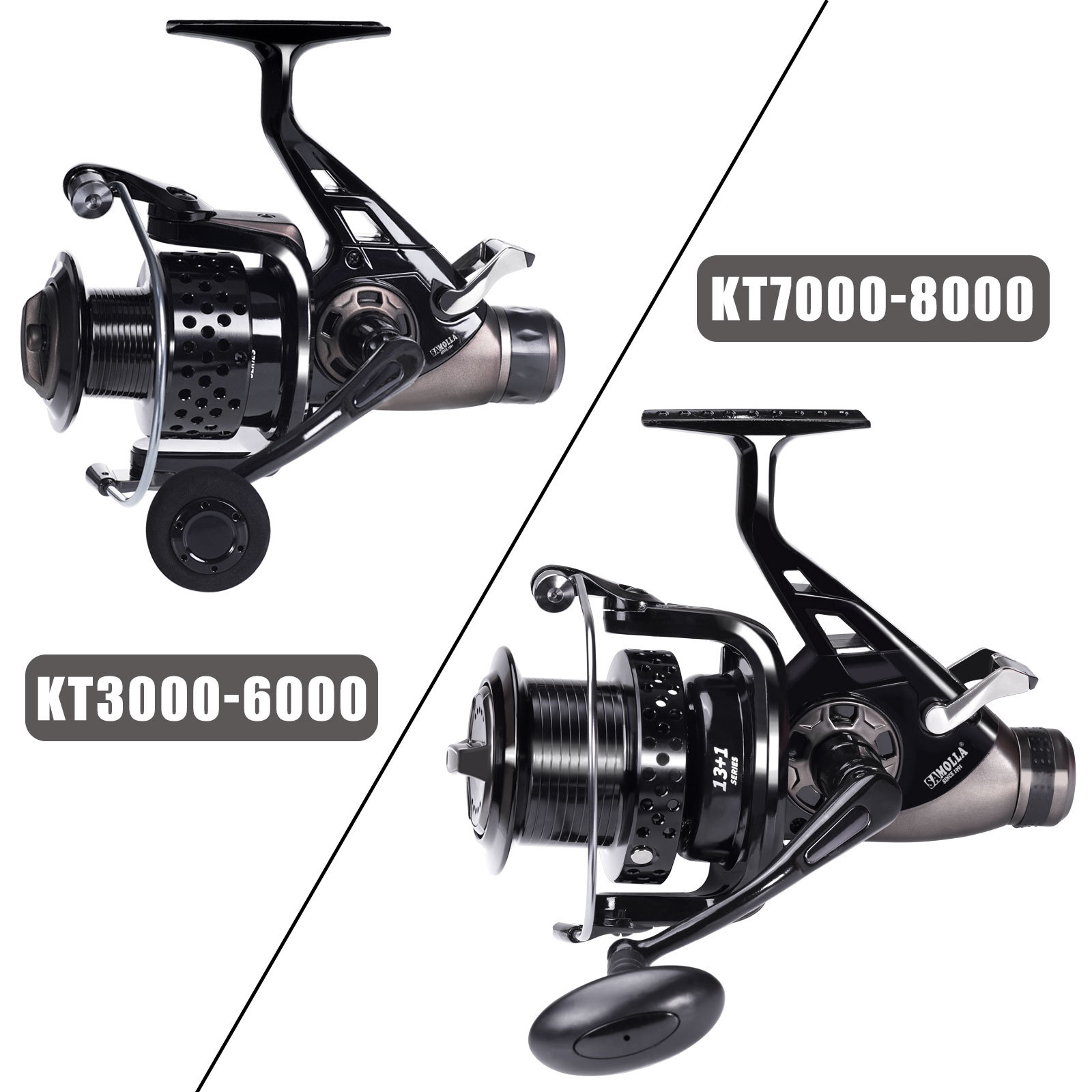 New SAMOLLA Front-and-rear Dual-brake Spinning Reel Carp Reel photo 2