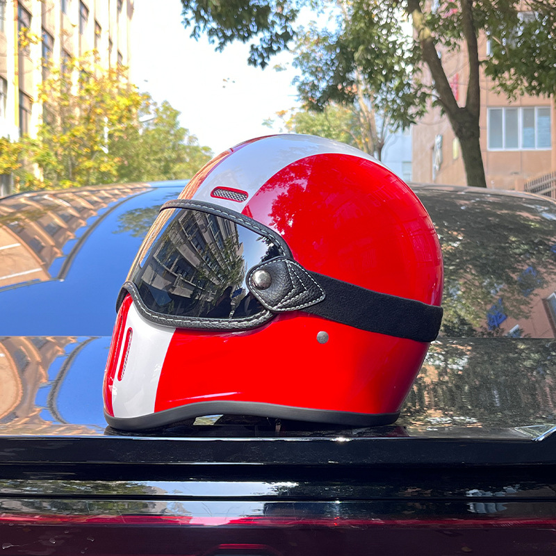 Vintage Versatile Fiberglass Motorcycle Helmet photo 1