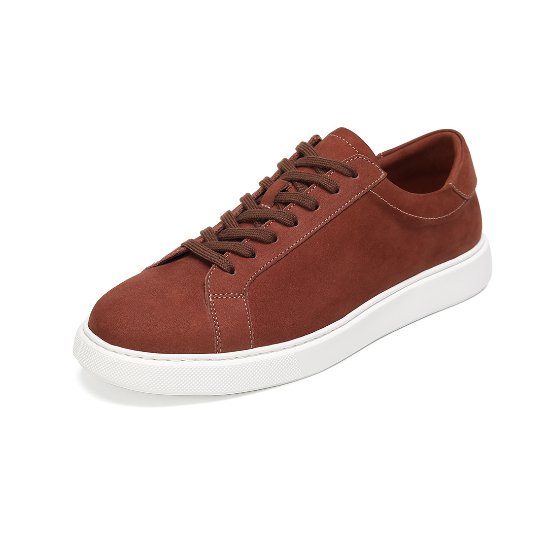 Washed Leather Sneakers Mens Casual Leather Shoes photo 7