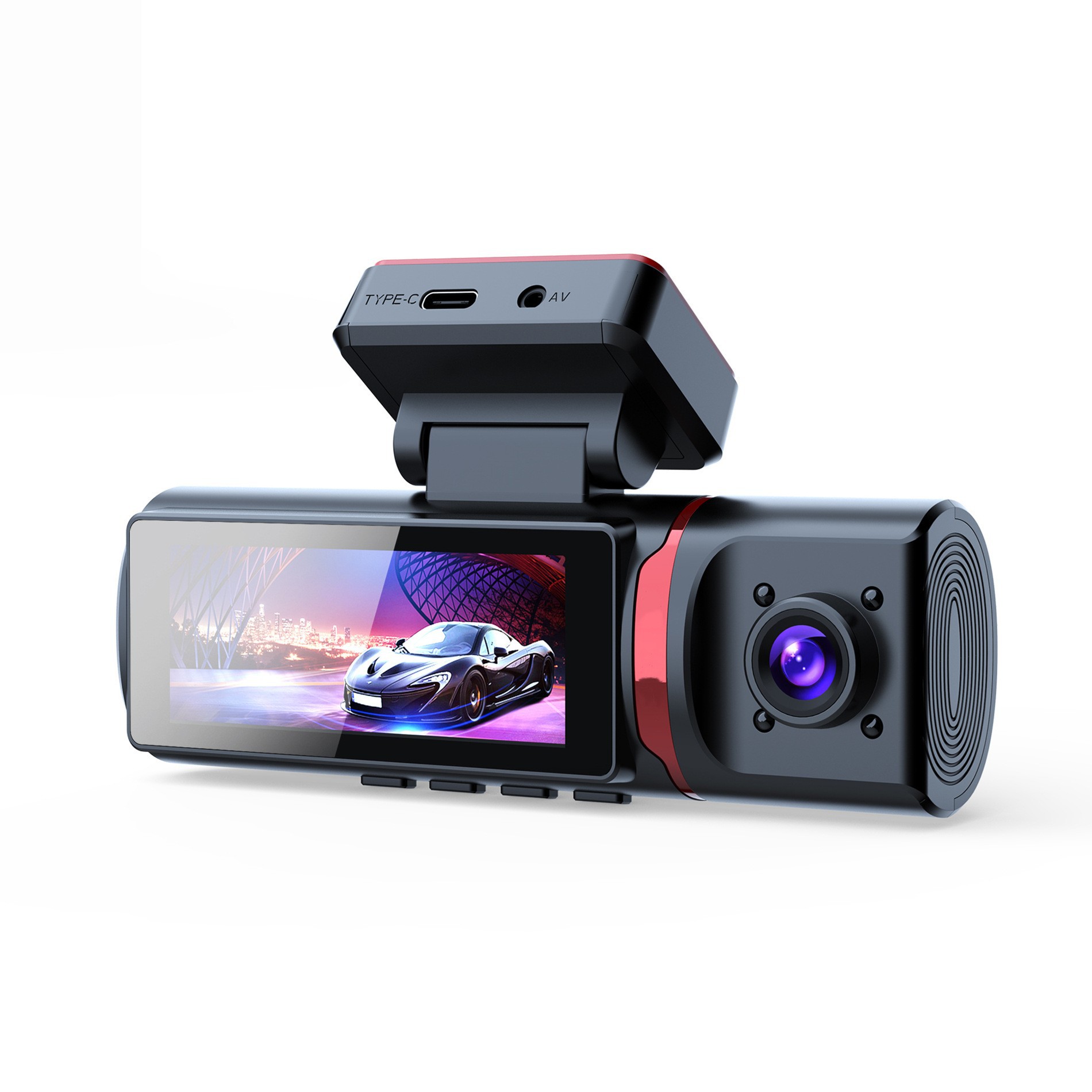 Driving Recorder 4K HD Front And Rear Three Recording WIFI Mobile Phone Interconnection photo 2