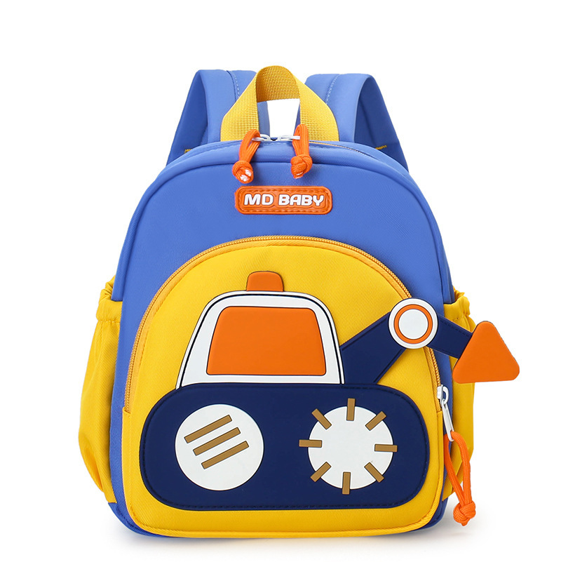 Cute Childrens Backpack Early Education Little Excavator Casual Shoulder Bag photo 3