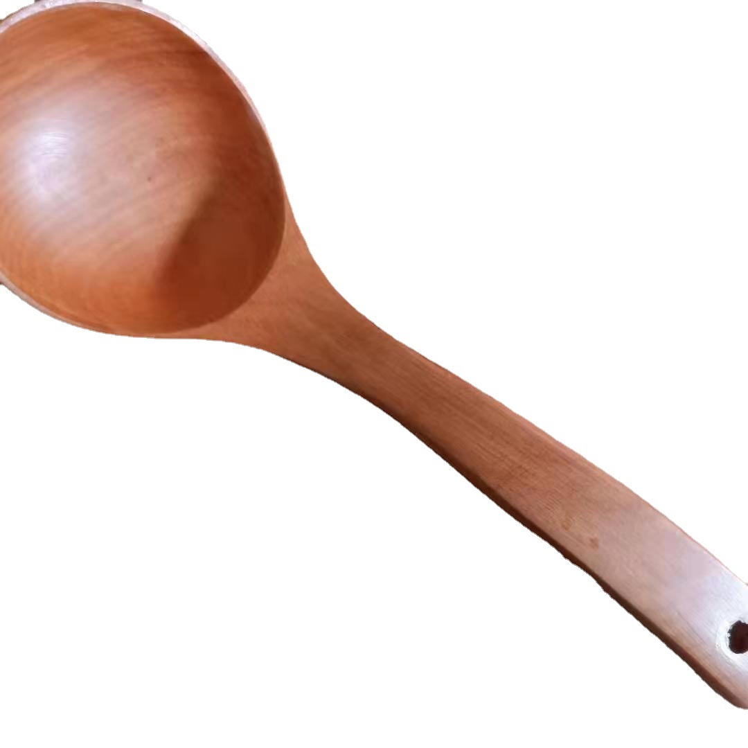 Large Rosewood Soup Spoon With A Curved Long Handle photo 4