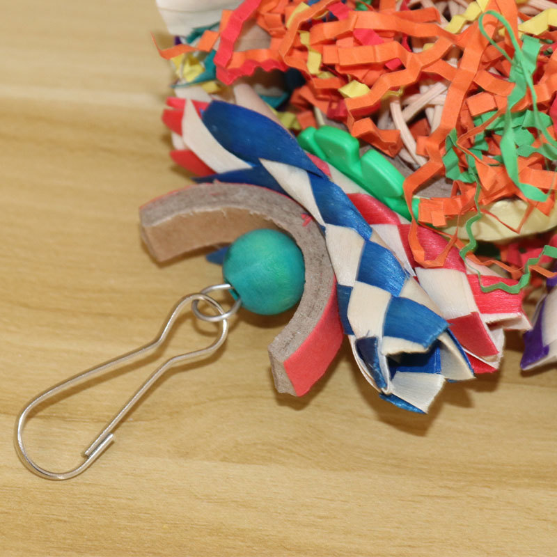Colorful Vine Bal Paper Tube Bird Cage Decorative Pendant Parrot Toys photo 3