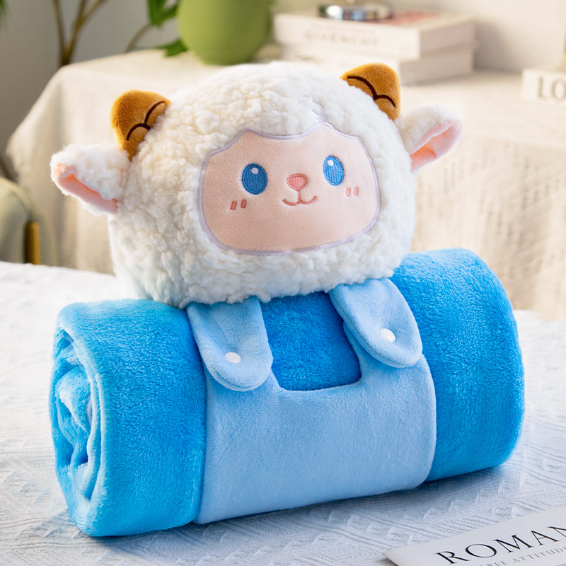 Cartoon 3D Nap Air-conditioning Blanket Roll photo 5