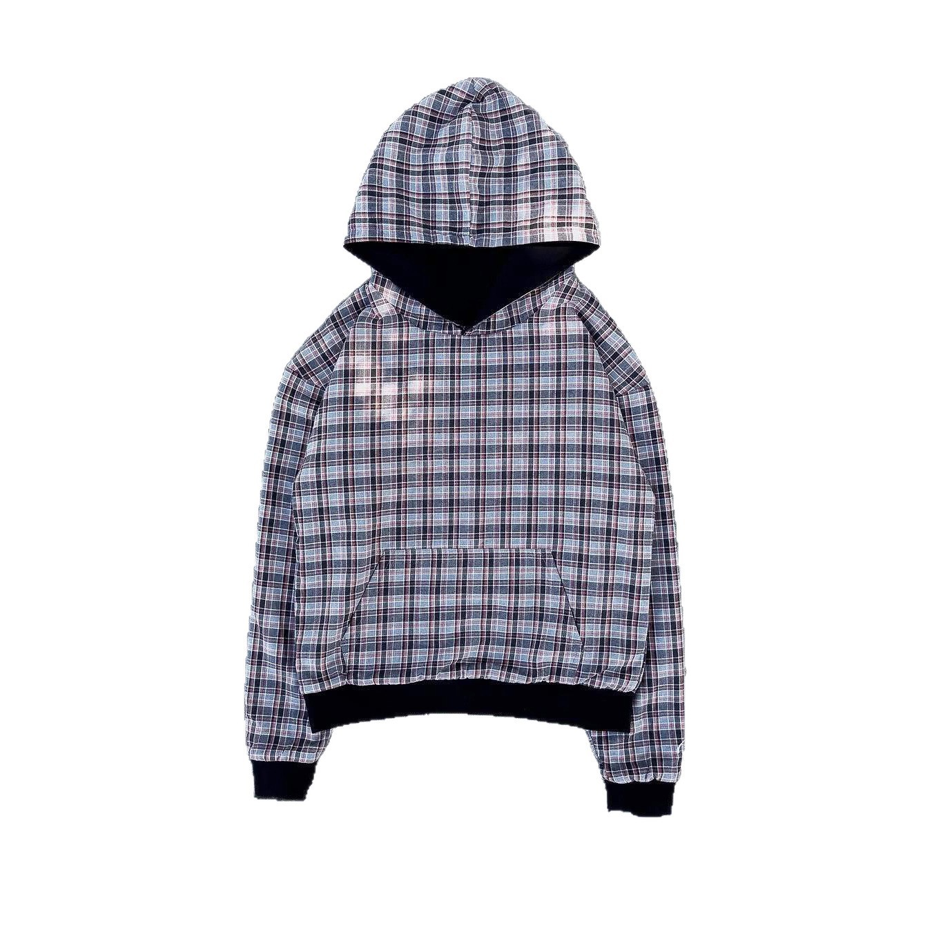 Hip Hop Double-sided Retro Plaid Casual Sweater photo 6