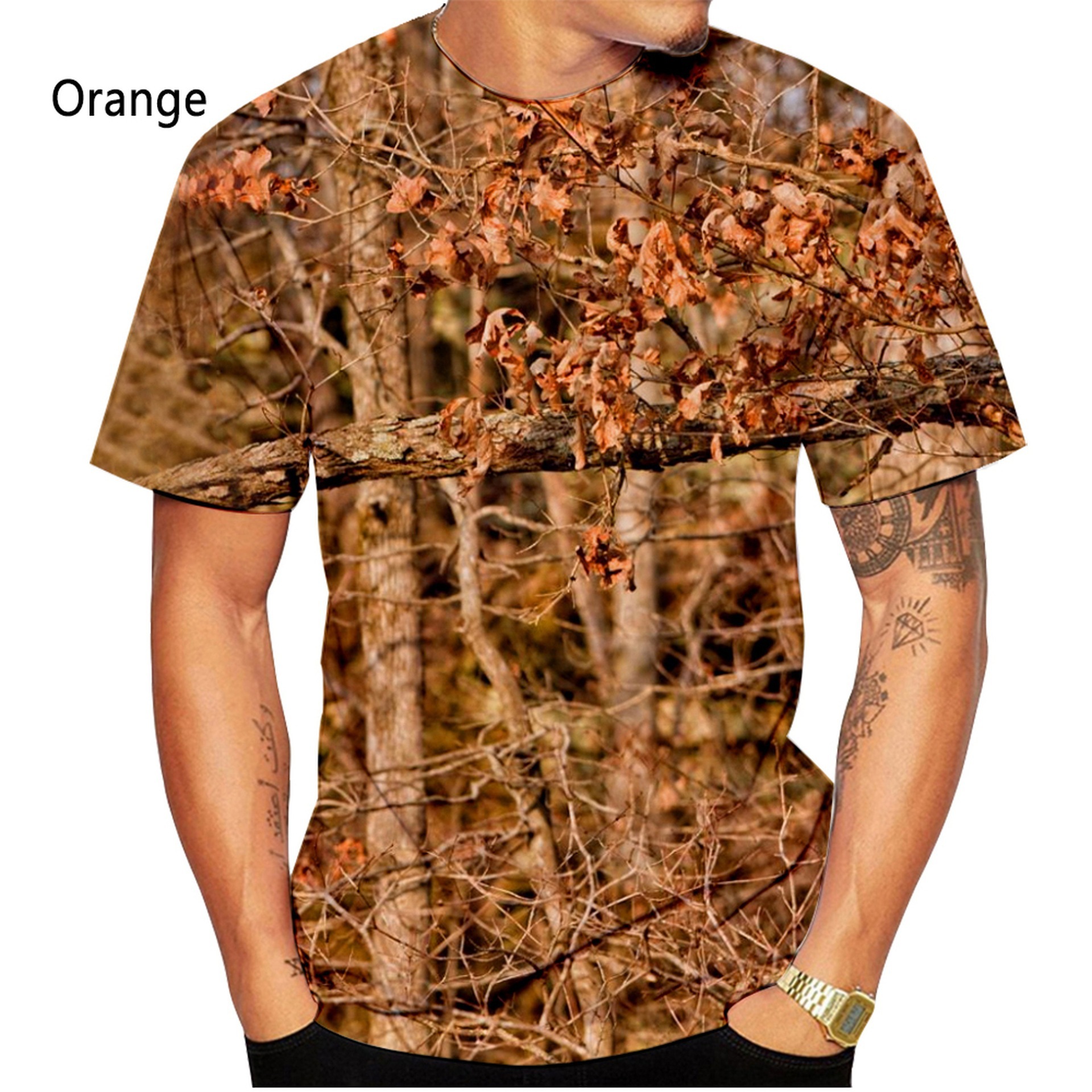 3D Digital-Print Camouflage Mens And Womens Casual Short-Sleeve T-Shirt photo 2