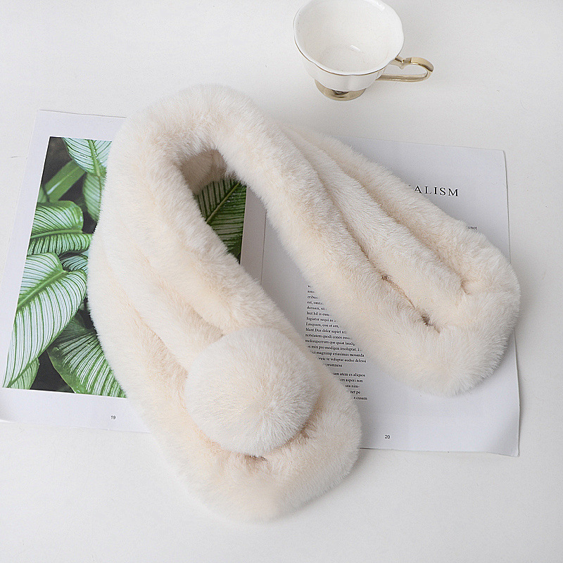 Rex Rabbit Fur Scarf For Women, Winter, Korean Style, Versatile, Thick And Warm photo 8