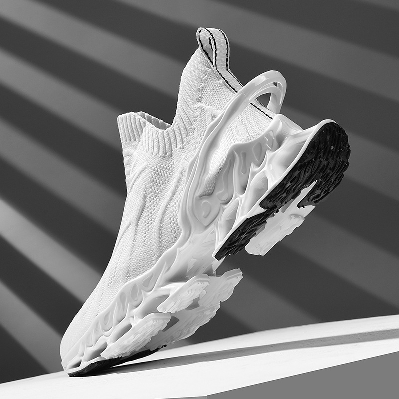 Breathable Blade Plus Size Shock Absorption Flying Woven Men's Sneaker photo 3