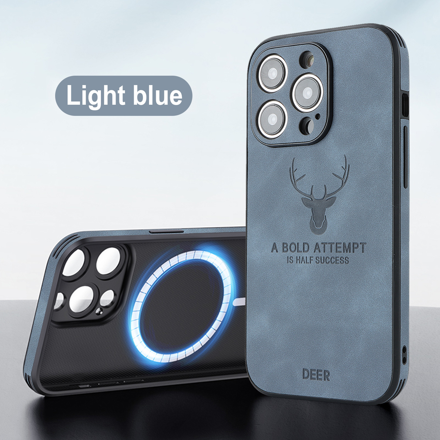 Phone Case Deer Head Built-in Magnetic Drop-resistant Protective Cover photo 6