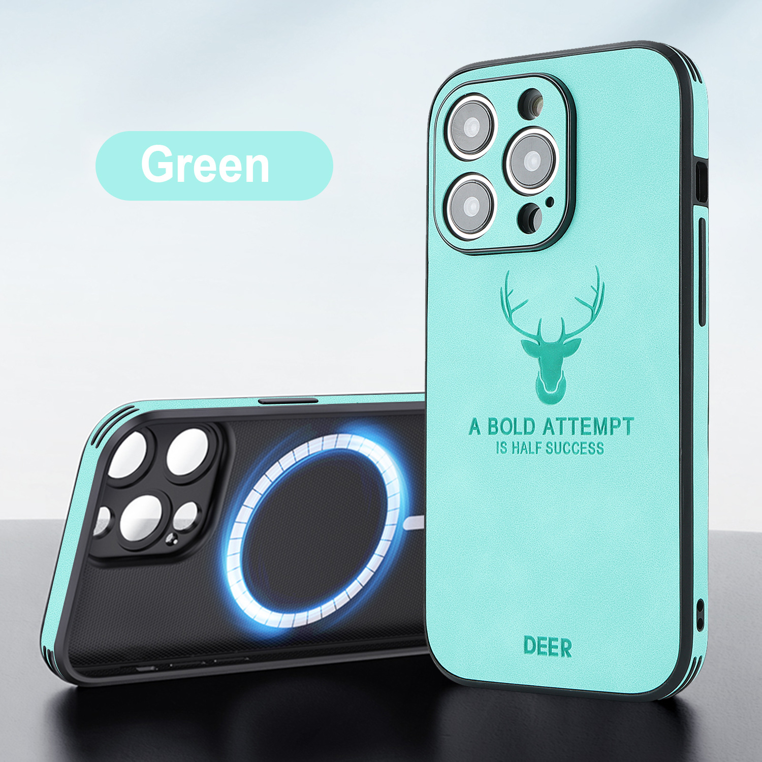 Phone Case Deer Head Built-in Magnetic Drop-resistant Protective Cover photo 5