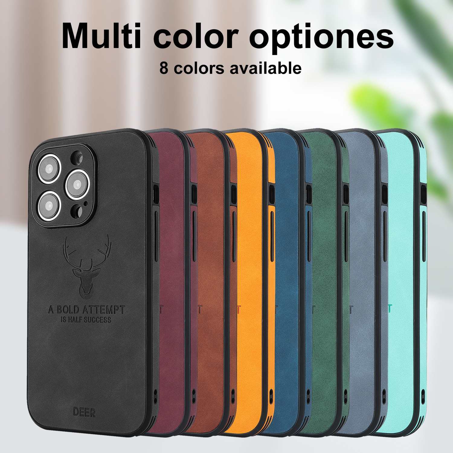 Phone Case Deer Head Built-in Magnetic Drop-resistant Protective Cover photo 1