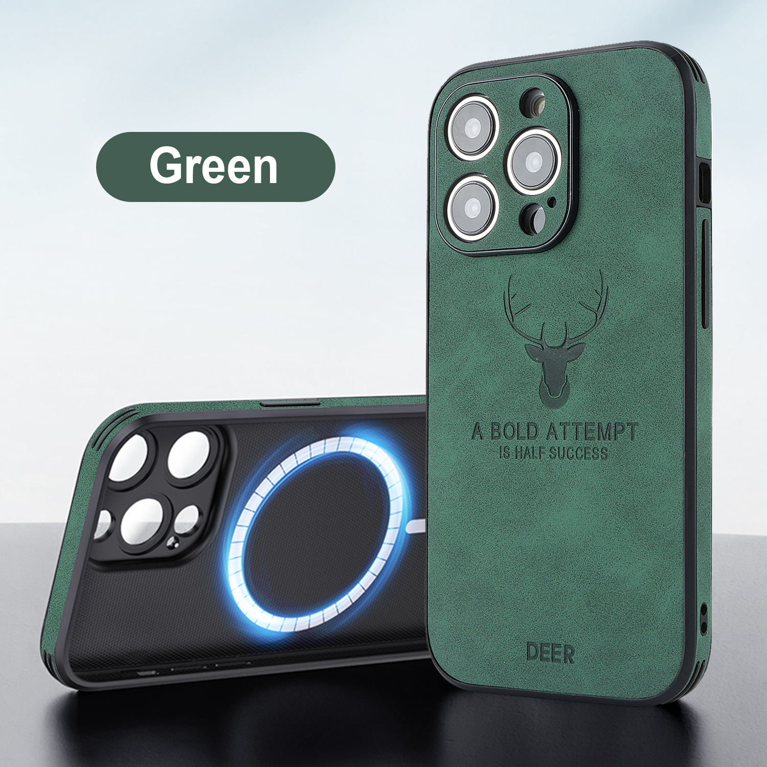 Phone Case Deer Head Built-in Magnetic Drop-resistant Protective Cover photo 8