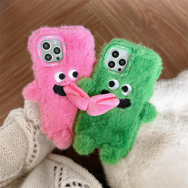Funny Sticking Tongue Out Cartoon Plush Suitable Phone Case Drop-resistant photo 3