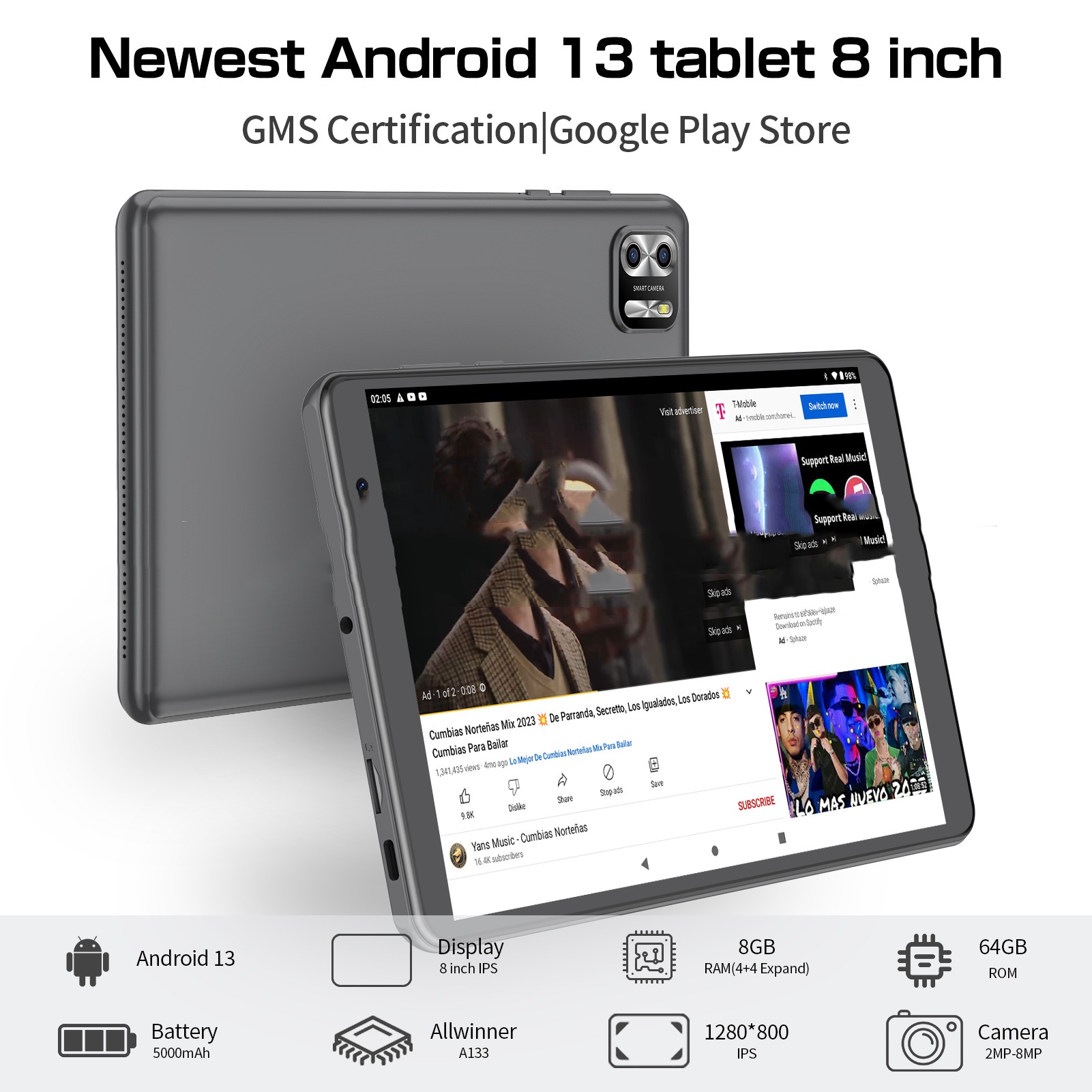8-inch Eight-core Tablet PC Android 13 System 64g Large Capacity photo 1