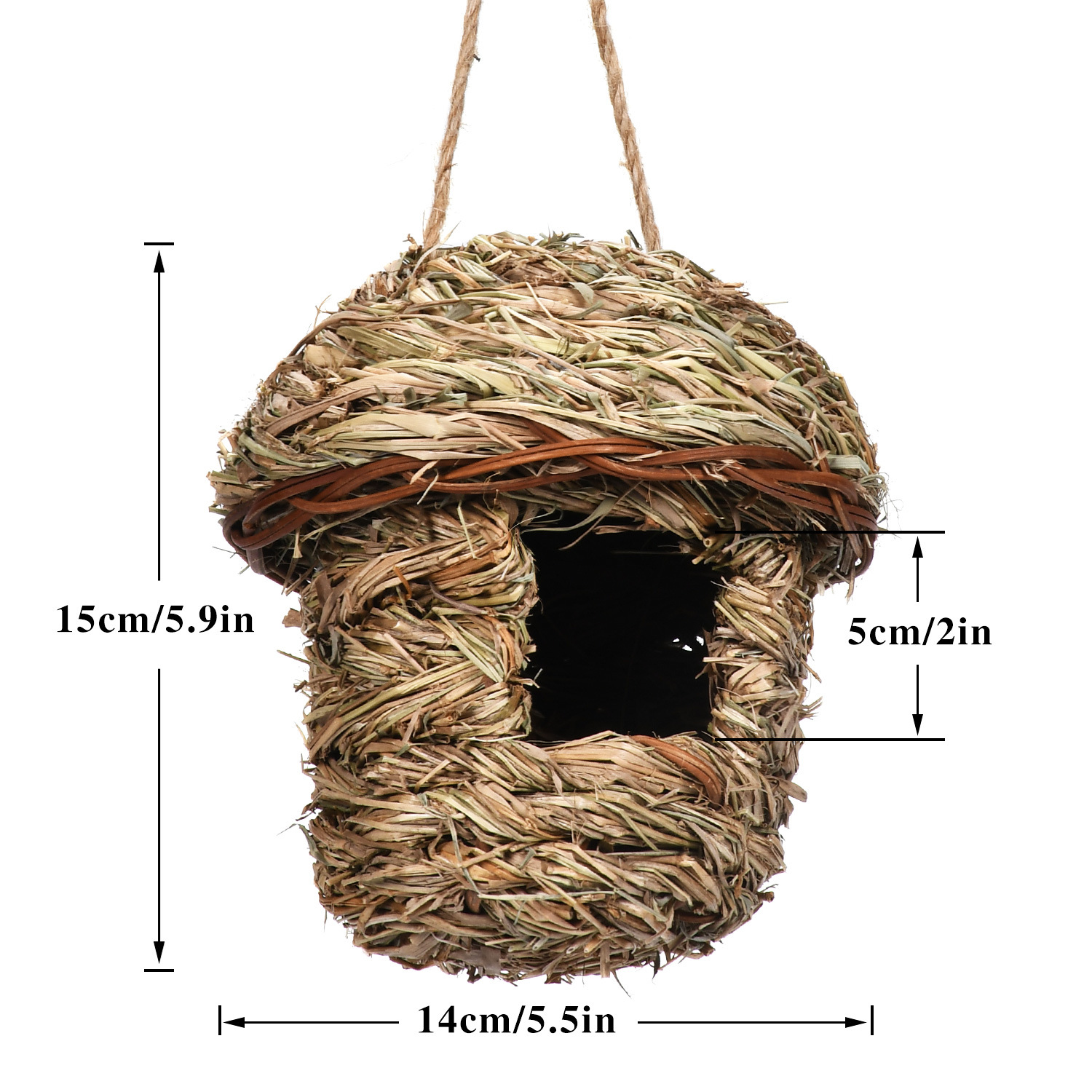 Straw Bird Nest Creative Handmade Finish photo 4