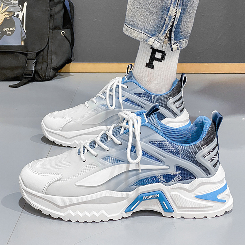 Lace-up Dad Shoes Fashion Thick-soled Sports Shoes Casual Breathable Sneakers For Men photo 5