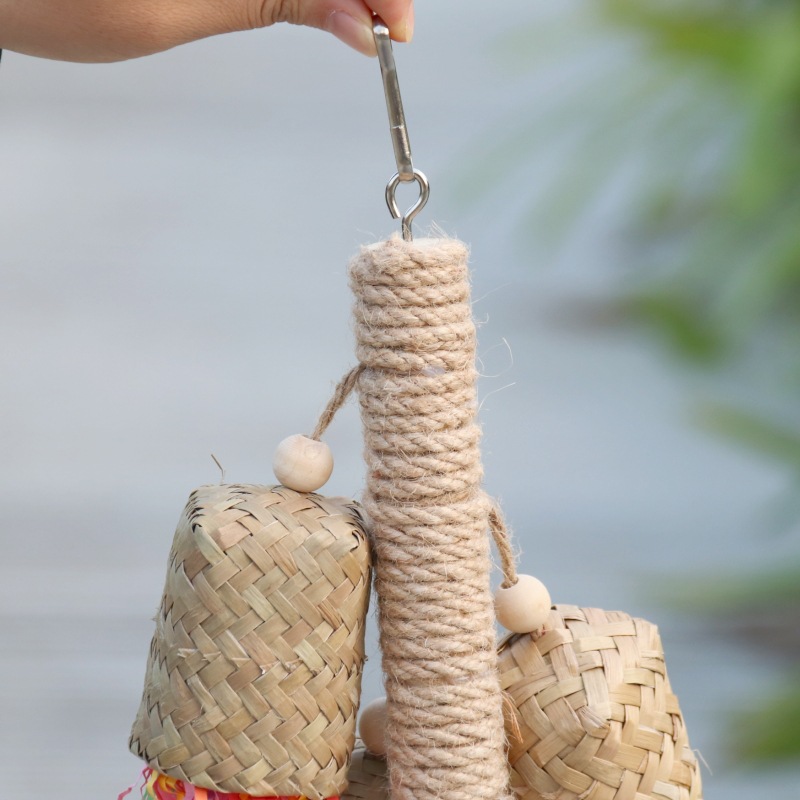 Colorful Shredded Paper Biting Bird Toy photo 3