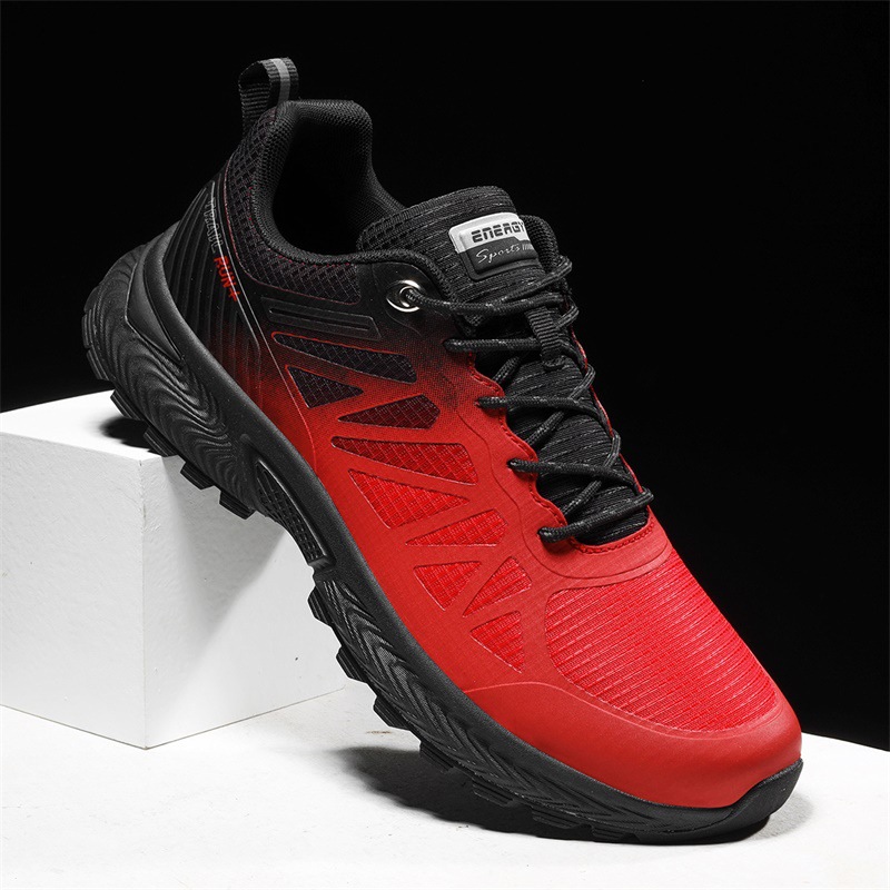 Breathable Mesh Surface Plus Size Men's Outdoor Running Shoes photo 1