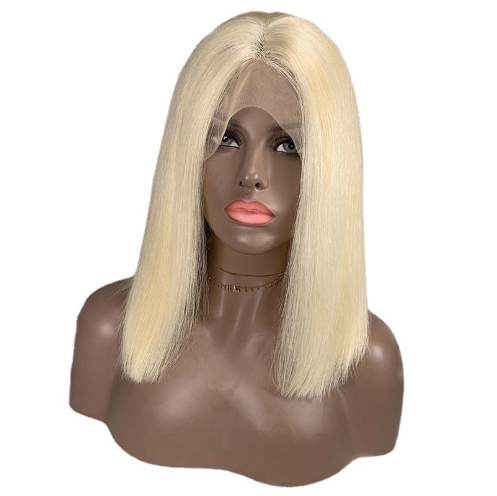 613 Blonde Bob Wig Short Straight Human Hair Wigs For Women photo 6