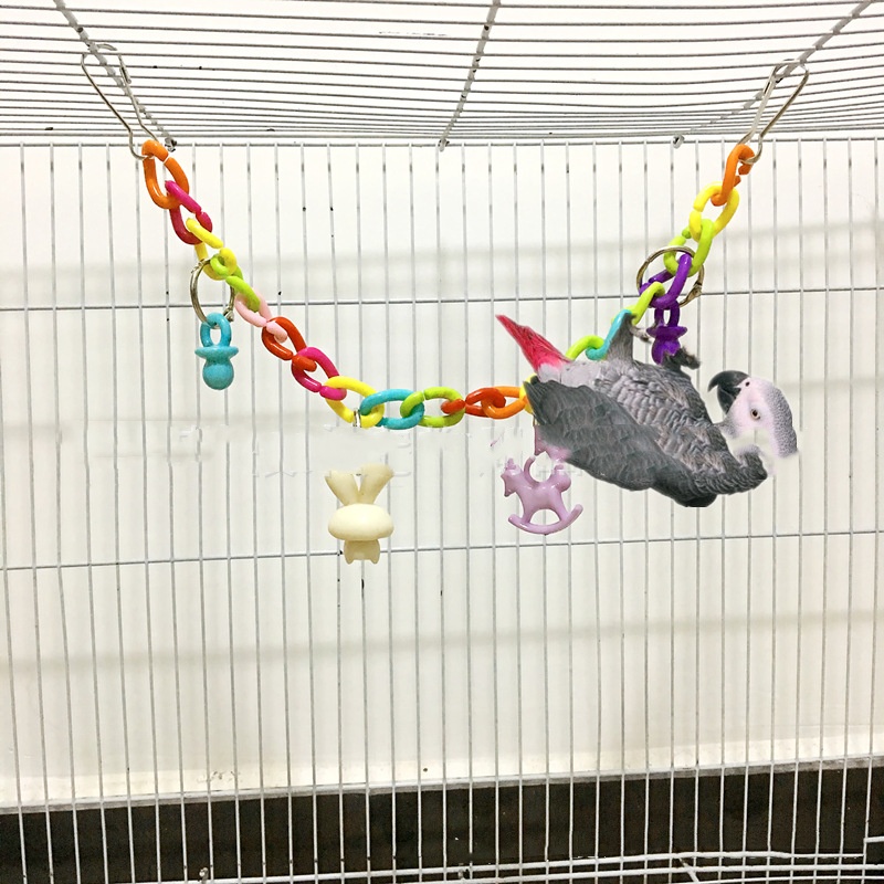 Parrot Acrylic Chain Suspension Bridge Swing Toy photo 2
