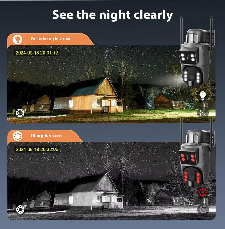 360 Night Vision 6 Million HD Night Vision Full Color Solar Camera photo 3