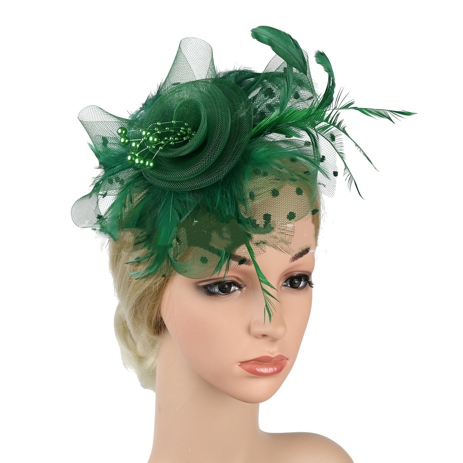 Headwear Bridal Hair Accessories Mesh Billycock Headband photo 5