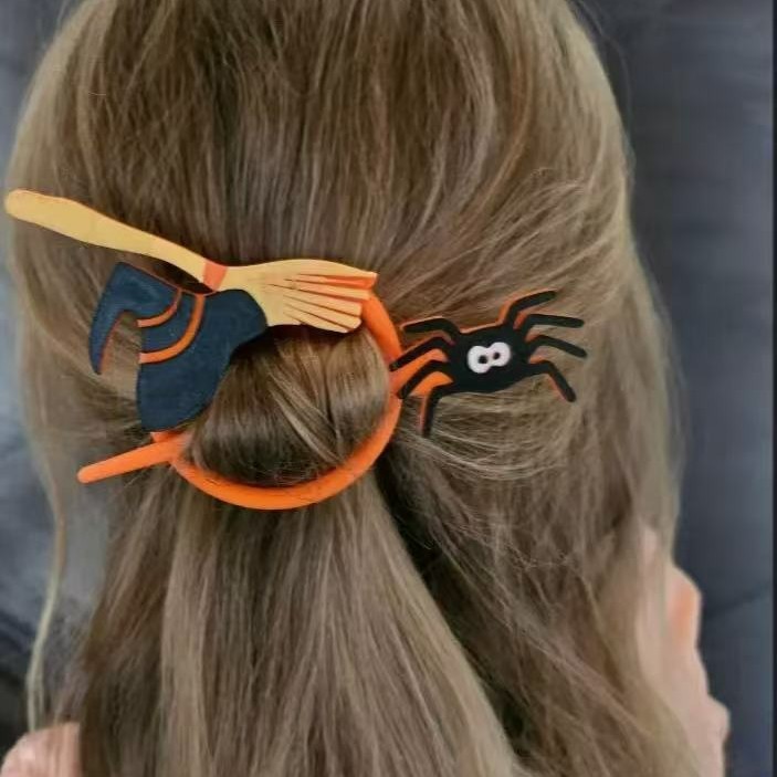 Halloween Barrettes Witch Bat Hairpin photo 2