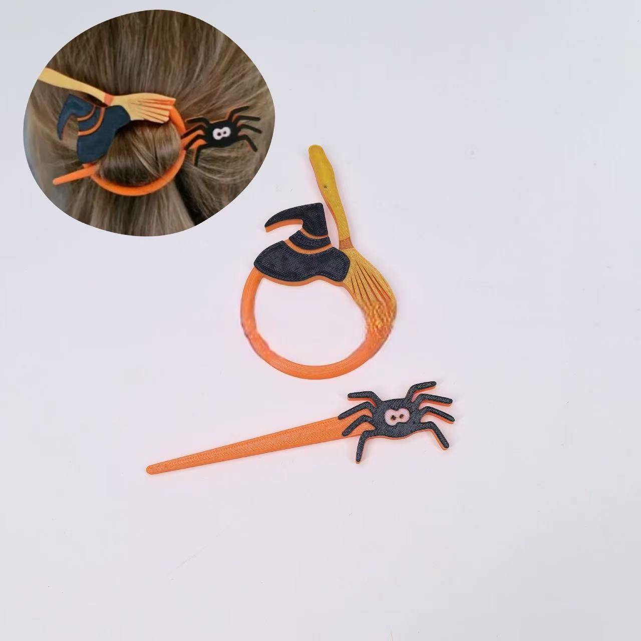 Halloween Barrettes Witch Bat Hairpin photo 7