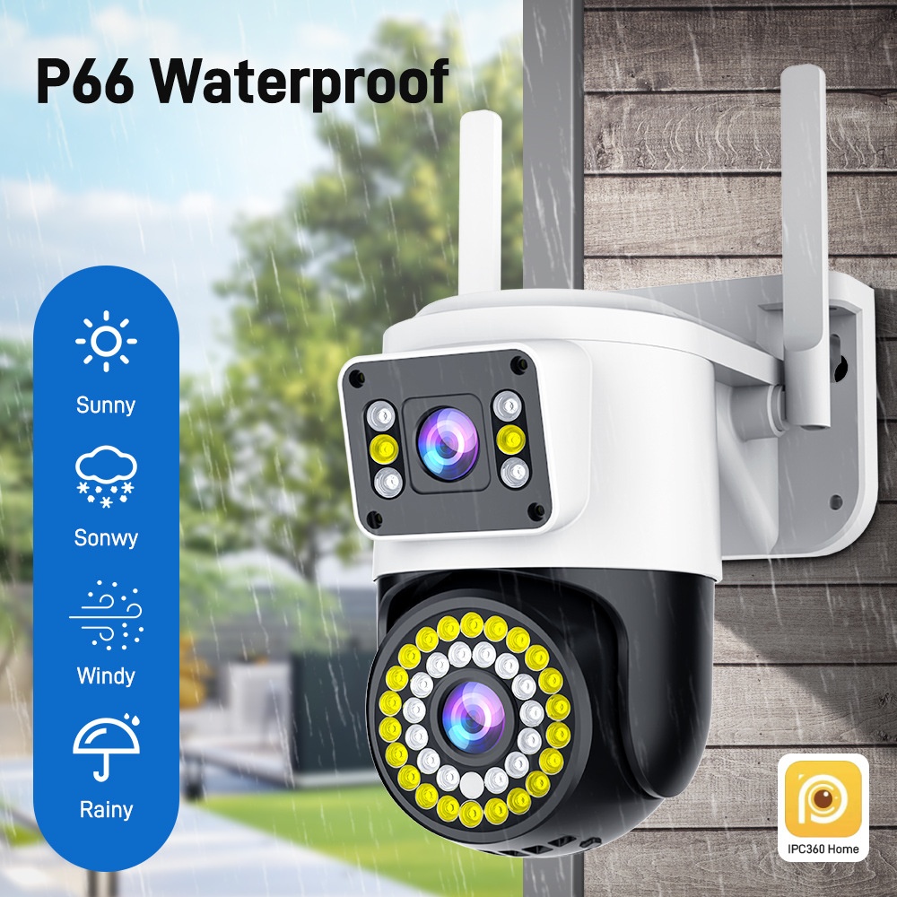 Night Vision Wireless Wifi Binocular Dual-screen Surveillance Camera photo 1