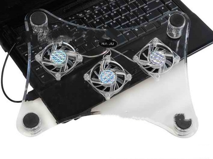 Notebook Radiator Transparent Crystal Three Fan photo 4
