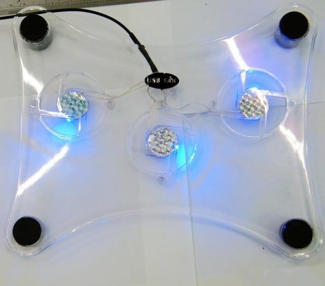 Notebook Radiator Transparent Crystal Three Fan photo 3