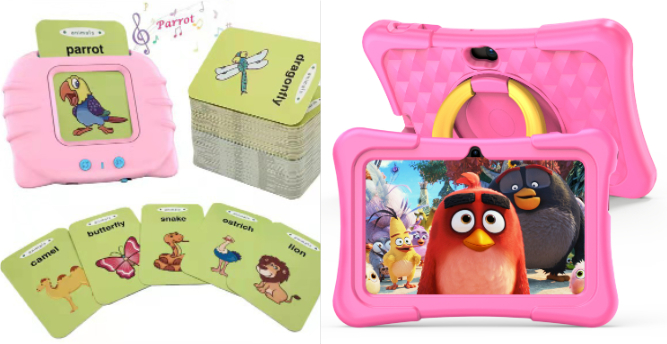 7-inch Children Education Flat With Protective Silicone Cover 360-degree Rotation Handle Bracket photo 3