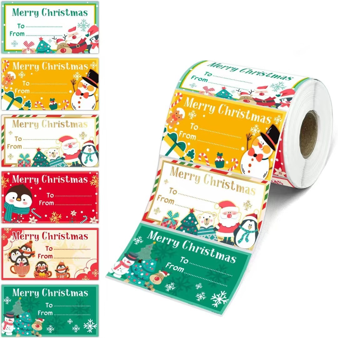 Merry Christmas Sealing Stickers Labels photo 2