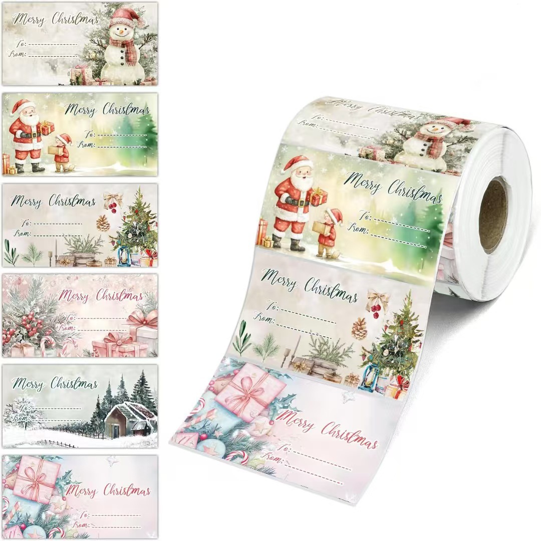 Merry Christmas Sealing Stickers Labels photo 3