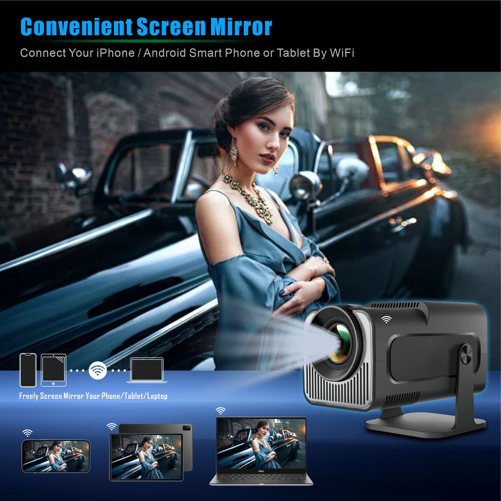 HY320 Mini Projector 720P Android System photo 4