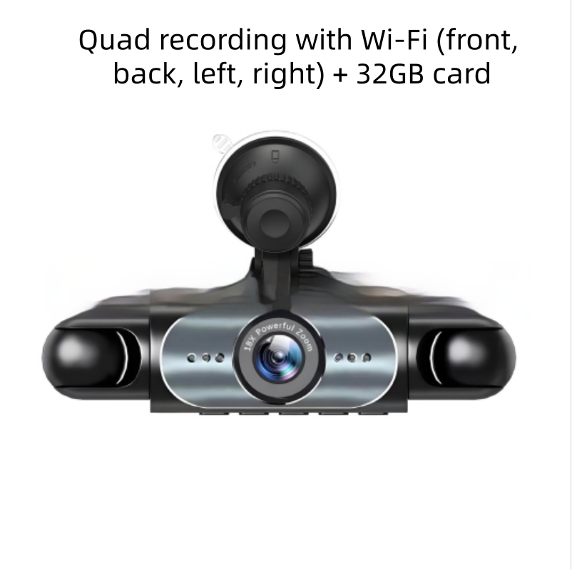 Four-lens Surveillance Dash Cam HD With Rearview Camera photo 4