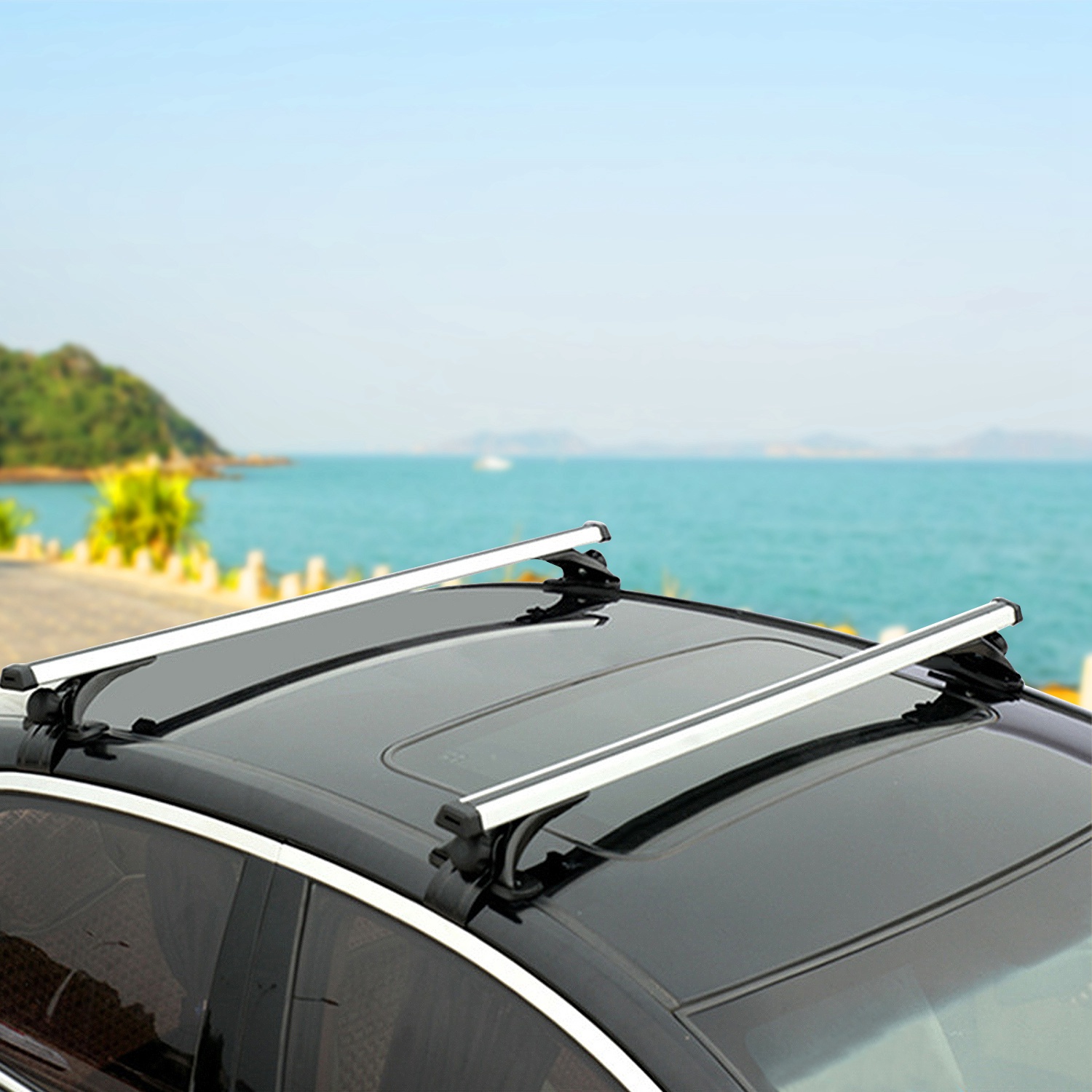 47.24in Universal Top Roof Rack Cross Bar Cargo Carrier Aluminum Crossbar Rack photo 1