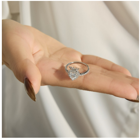 S925 Sterling Silver Crown And Heart Ring For Women photo 4