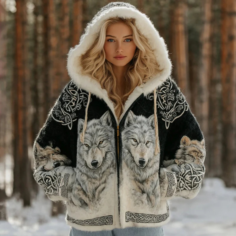 3D Digital Print Fashionable Retro New Zip-Up Hoodie For FallWinter photo 6