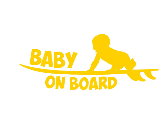 Baby Warning Skateboard Kids Reflective Sticker photo 2