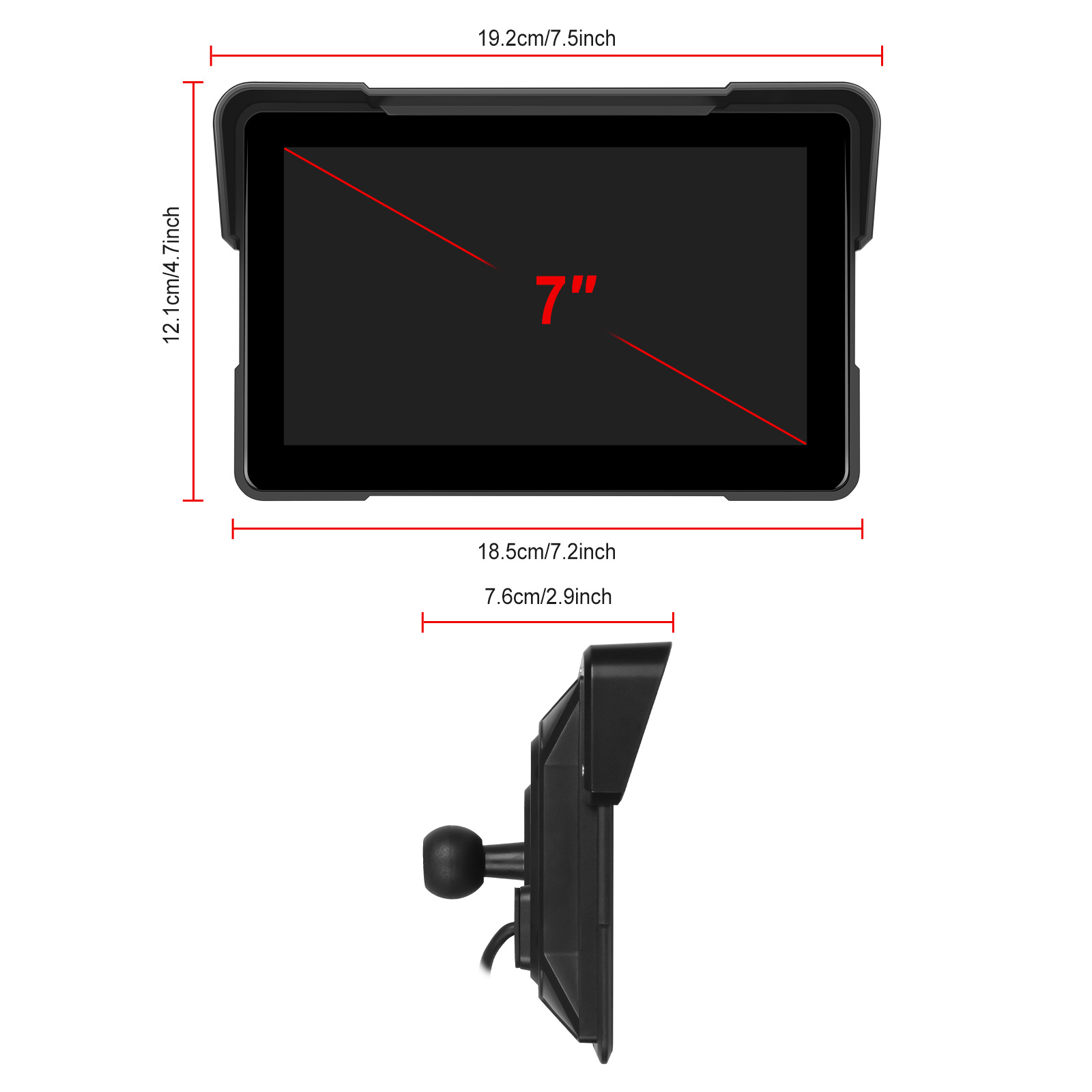 7-inch Motorcycle PND  CarPlay Compatible  No Recording Function photo 4