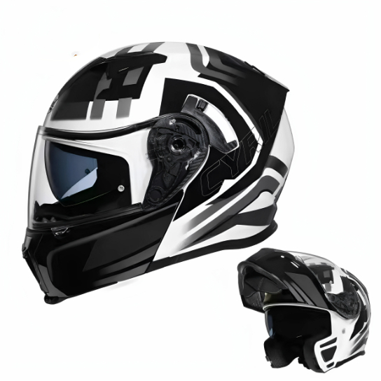 Face-revealing Motorcycle Helmet Dual-lens Full-face Helmet For Scooters photo 2