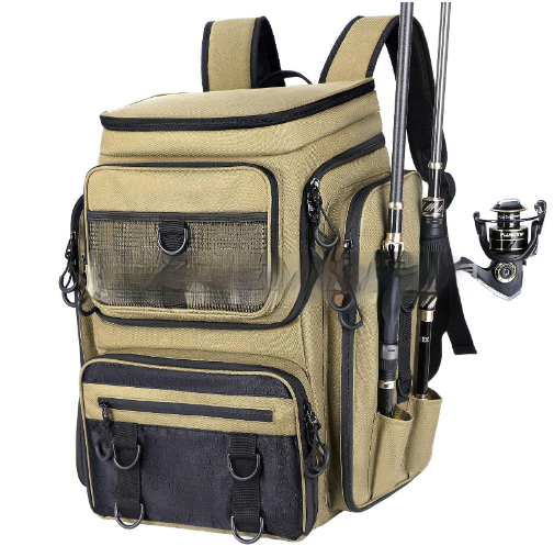 Outdoor Multi-Functional Fishing Tackle Bag Fish Rod Storage Backpack photo 5