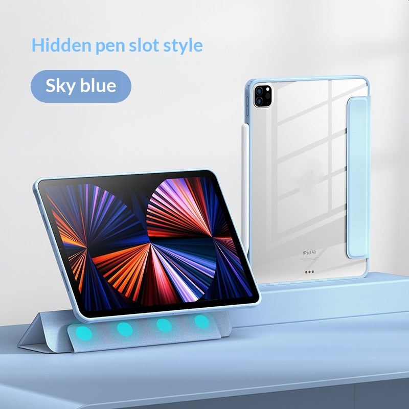 Transparent Magnetic Protective Case For IPad Pro With Pen Slot photo 3
