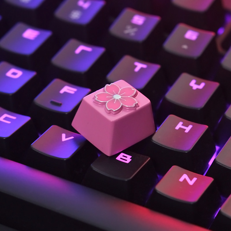 Cherry Blossoms Cute Mechanical Keyboard photo 4