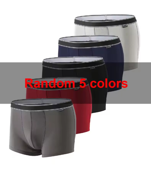 Cotton Mid-rise Boxer Briefs Breathable Men's Underpants photo 7