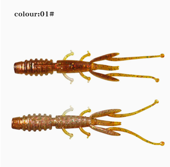 Lure Bait Drop-shot Rig Soft Worm Bass Lure Shrimp-scented With Salt photo 2