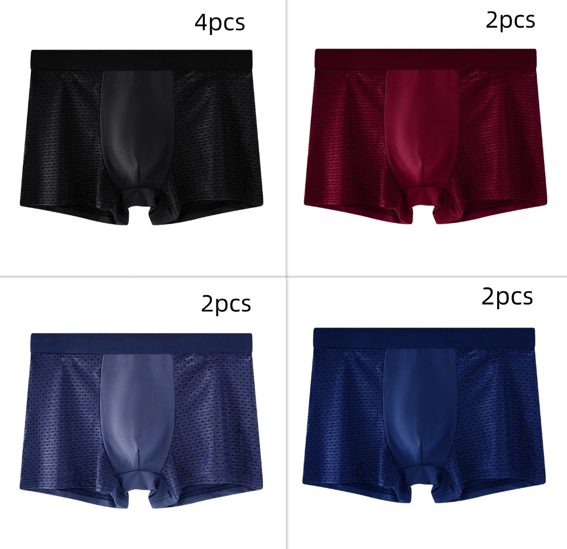 Fashionable Ice-silk Mesh Breathable Boxer Briefs photo 2